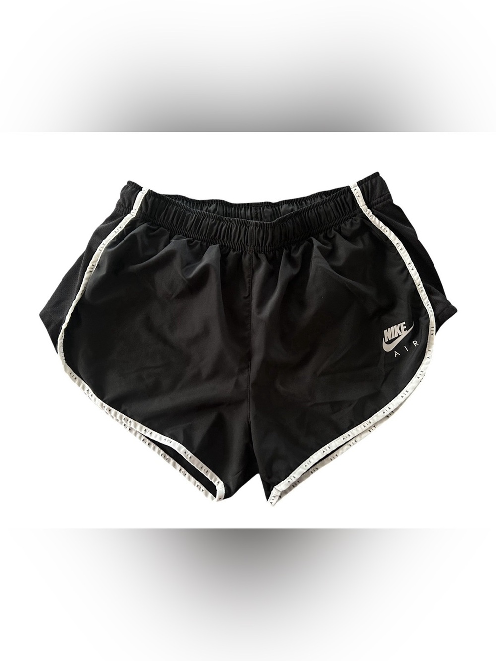Nike Air Dri-Fit Womens 3" Lined Running Shorts Black/White Size Large Lined